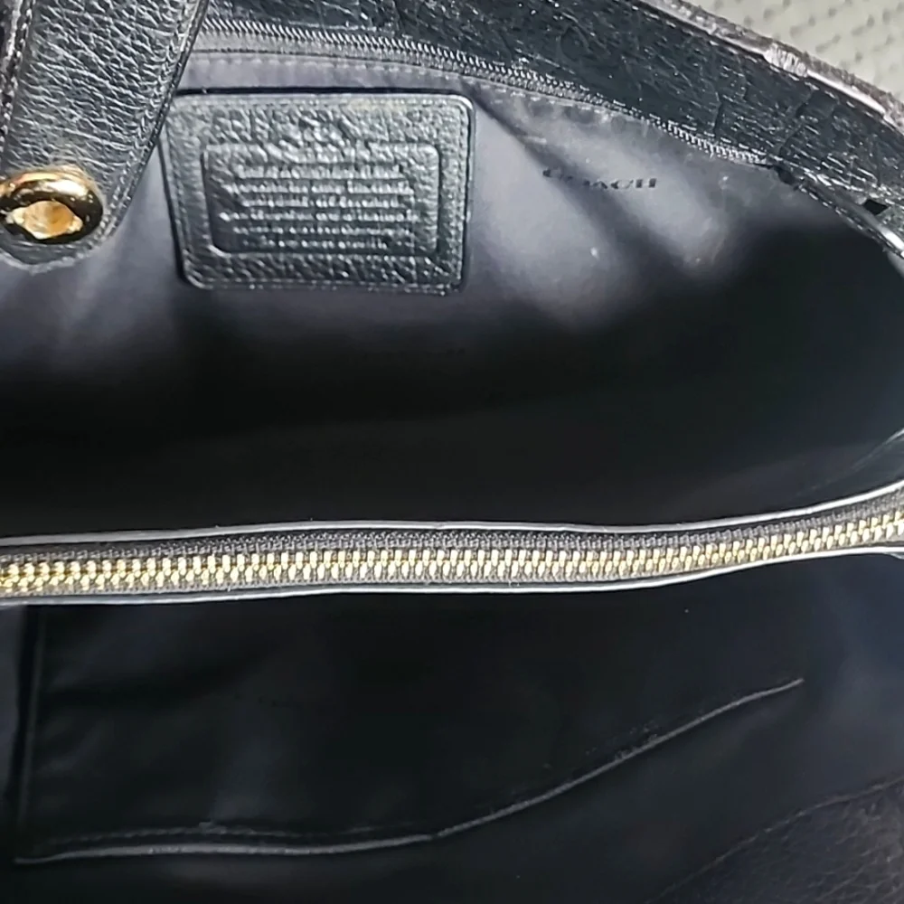 Coach MERCER 30 Black Leather Women's Bag 11 X 8 X 6 Approx - Picture 6 of 9